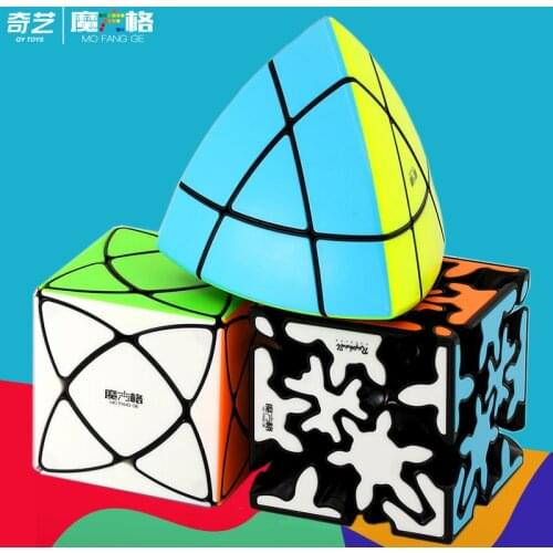 QiYi SpeedCube MoFeangGe Crazy Gear Cube Skew Gear Super Ivy Cube Corner MasterMorphix 2x2 Stickerless Magic Educational Puzzles