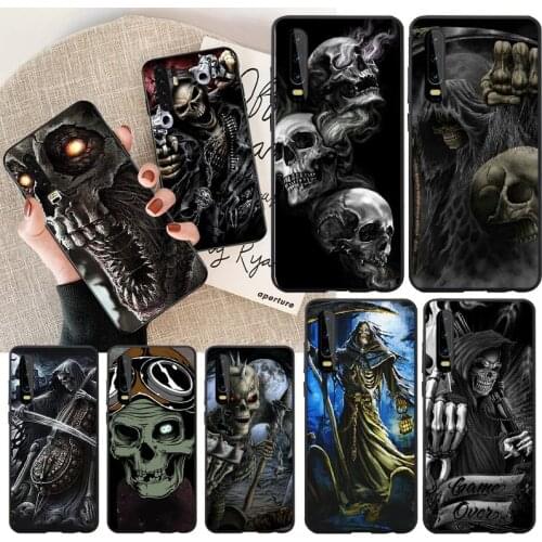 PENGHUWAN Grim Reaper Skull Skeleton Luxury Soft Silicone TPU Phone Cover for Huawei Honor 20 10 9 8 8x 8c 9x 7c 7a Lite view