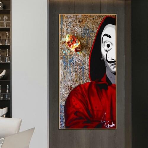 Salvador Dali Portrait Canvas Painting Posters and Prints Wall Graffiti Art Picture for Living Room Home Decoration Cuadros