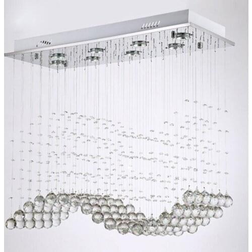 Modern LED ceiling light tricolor light High Power Hardware stainless steel K9 crystal bedroom/hotel/villa/ High-end club