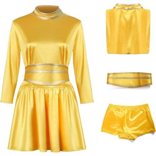 Old Movie White Christmas Cosplay Costume Retro Yellow Dancing Dresses for Women Fancy Ball Party Costumes