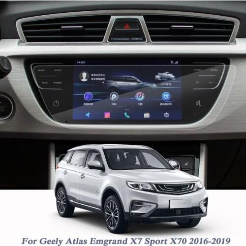 Car Styling 8" GPS Navigation Screen Protect Glass Film For Geely Atlas Emgrand X7 Sport X70 2016-2019 Internal Auto Accessories