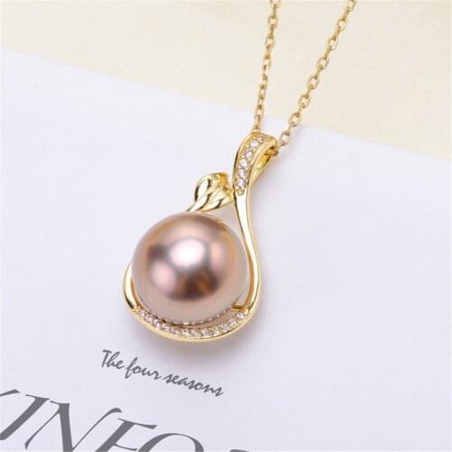 Factory Wholesale Real Solid S925 Sterling Silver Accessories DIY Jewelry Making Pearl Pendant For Women Charm Gift