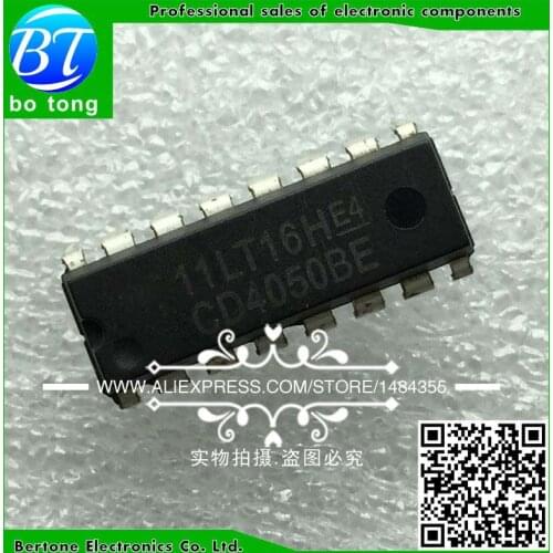 100PCS /200PCS CD4050BE DIP16 CD4050 HEF4050BP DIP HCF4050BE HCF4050 4050 DIP new IC free shipping