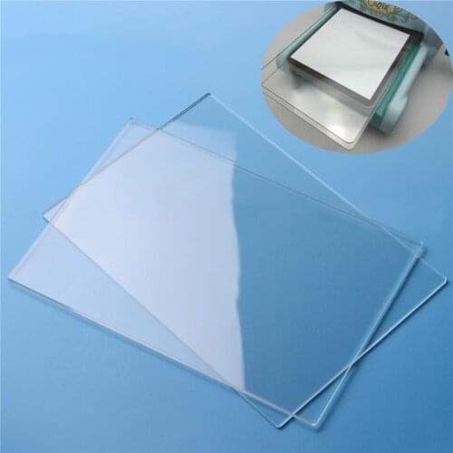 2pcs Cutting Plates Generic Transparent Acrylic Cutting Mat Pad Replacement For Embossing Cutting Machine 155mm*225mm