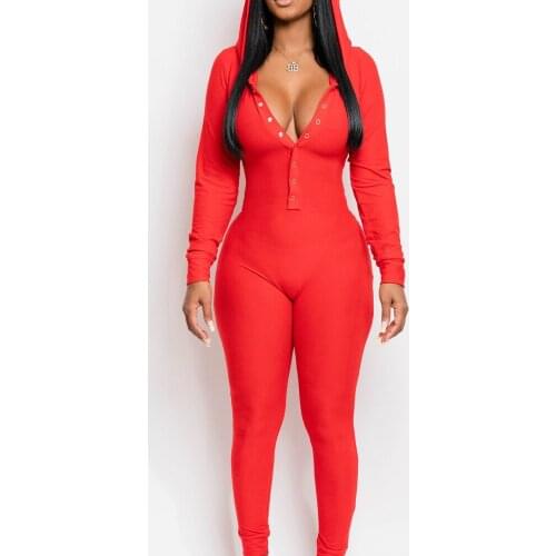 2021 Hot Sale Womens Hoodie Jumpsuits Skinny Solid One Piece Bodysuit Plus Size Romper Overalls Outfits Playsuit Female Clothes