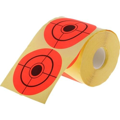250 pcs Paper Target Roll Florescent Orange 3" Adhesive Shooting Target Stickers