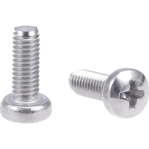 Machine Screws Cross Head Screw 304 Stainless Steel Fasteners Bolts M3x8mm 30Pcs