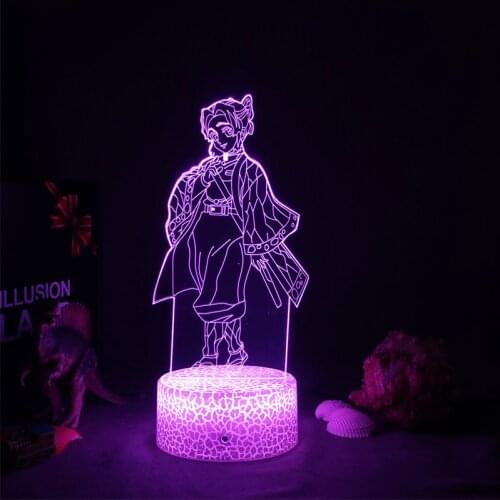 3D Night Light Anime Demon Slayer Kamado Nezuko Figure Acrylic Manga Kids Child Gift Bedroom Decor Kimetsu No Yaiba Table Lamp