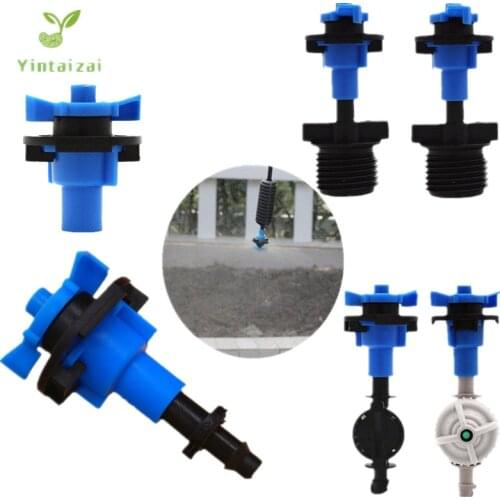 360Degree Rotary Sprinkler With Barbed Connectors Greenhouse Garden Micro Drip Irrigation Watering Fitting