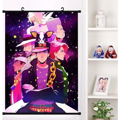 Anime JOJOs Bizarre Adventure Golden Wind Wall Scroll Mural Poster Wall Hanging Poster Fashion Home Decor Collection Art Gifts