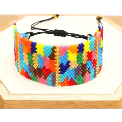 ZHONGVI Miyuki Beads Bracelet For Girl Bohemian Color Jewelry Handmade Japanese Seed Bead Pulsera Adjustable Wrap Bracelets Gifs