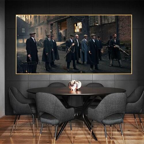 Peaky Blinders TV Series Canvas Posters And Prints Wall Art Painting No Frame Gunplay Movie Picture For Living Room Decoration