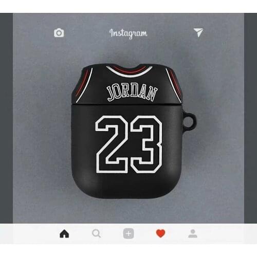 Silica Bluetooth Earphone Case Chicago Bull 23 Jordan for Apple Airpods Case Wireless Headphone Set Cover for airpods 1/2
