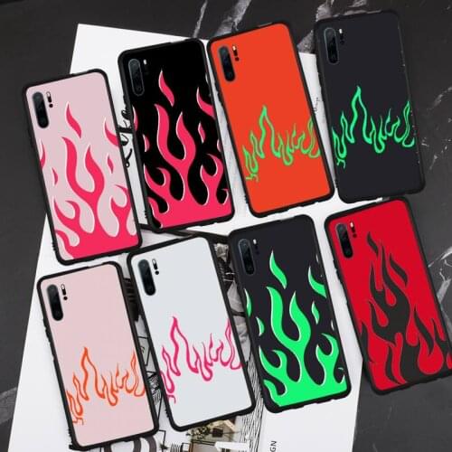 Cool Green Red Flame Fire Phone Case For Huawei honor Mate P 9 10 20 30 40 Pro 10i 7 8 a x Lite nova 5t