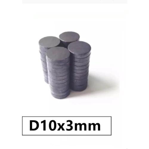 100pcs/lot Y30 Disk Ferrite Magnet 10*3 Permanent magnet 10x3 Black Round Speaker magnet 10 x 3