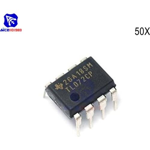 Diymore 50 PCS/Lot IC Chips TL072CP TL072 DIP-8 LOW NOISE J-FET DUAL OP-Amplifier Original Integrated Circuits IC