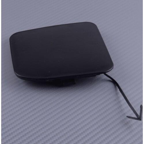 DWCX Car Black ABS Unpainted Front Bumper Tow Hook Hole Cover Cap Fit For Nissan Versa Sedan 2015 2016