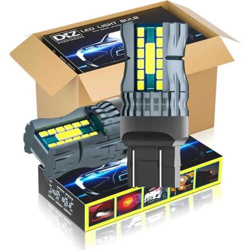 DXZ 10pcs 1156 S25 BA15S P21W 1157 T20 T25 LED Bulb Canbus 26SMD 7440 3156 Car Turn Daytime Running Signal Reverse Brake Light