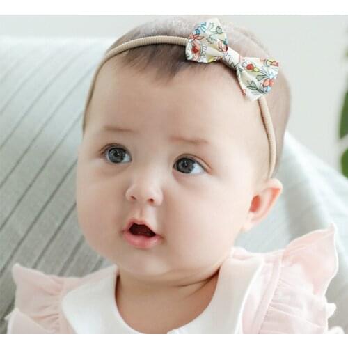 1pc Cute Bow Baby Headband for Girl Nylon Head Bands Turban Newborn Headbands Hairbands for Kids Hair Accessories