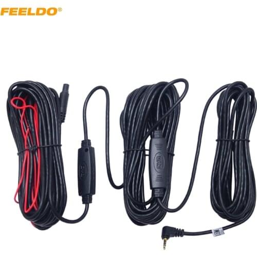 FEELDO 1Set 2.5mm TRRS Jack Connector 15 Meters To 5Pin Video Extension Cable For Truck/Van Car DVR Camera Backup Camera #AM1047