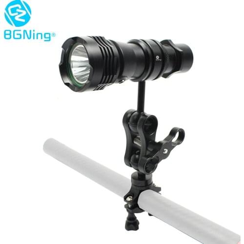 BGNing Diving Flashlight Bracket Holder Clip Bicycle Support Adapter Bike Mount for DJI OSMO Mobile 2 Gimbal Sports SLR Camera
