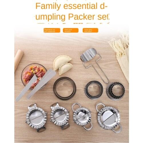 Kitchen Stainless Steel Dumpling Maker Wraper Dough Cutter Pie Ravioli Dumpling Mould Stuffed Meat Spoon Kitchen Tools WB 086