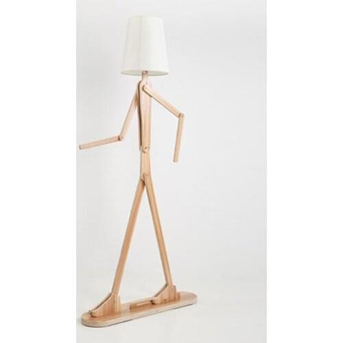 Lamp hotel room living room bedroom new Modern wooden creative simple log color can be rotated floor MZ68