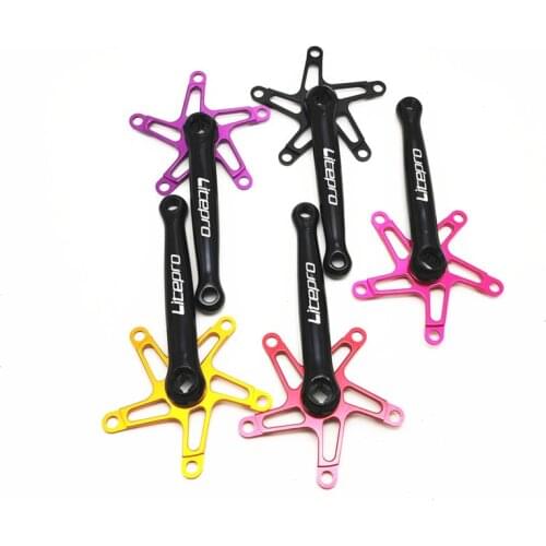 Litepro 170mm Square Hole Crank Folding Bike Ultralight Crankset 130BCD Hollow Crankset Chainwheel Chainring For Fnhon Brompton