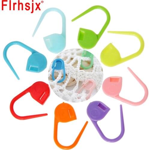 50/200pcs Locking Stitch Marker Plastic Knitting Stitch Counter Mix Color Knitting Crochet Markers Knitting Tools Needle Clips