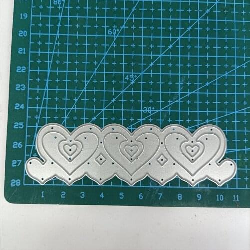 Metal Cutting Dies Heart Border DIY Stencil Scrapbooking Photo Album Embossing Paper Card Making Decor 2021 Punch Template