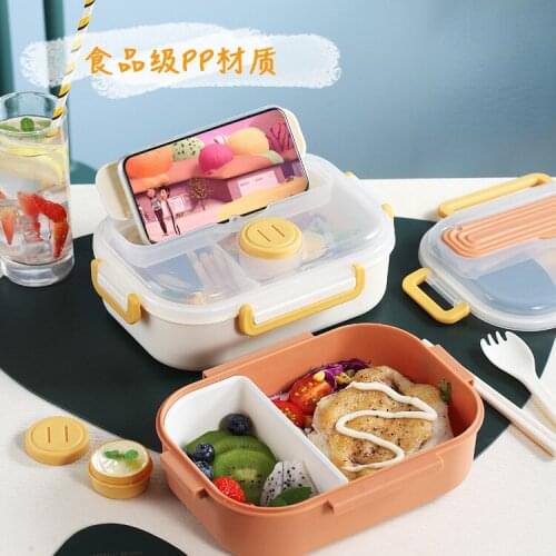 Student Cute Plastic Lunch Box Creative Independent Sauce Container Healthy Light Food Portable Lunch Box Lunch Box