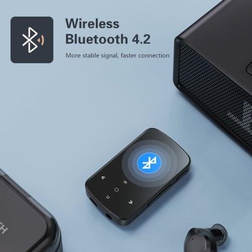 MP3 Player With Bluetooth Speaker Built-in Touch Button 32GB HiFi Metal Sports Portable Mini Walkman ​with FM Recording Radio