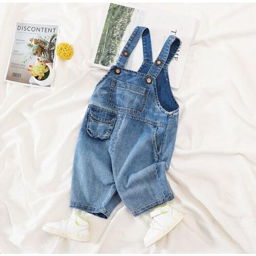 1 2 3 4 Y Kids Boys Short Denim Overalls Summer New Arrival Baby Casual Loose Short Jumpsuits Baby Boy Fashion Suspender Shorts