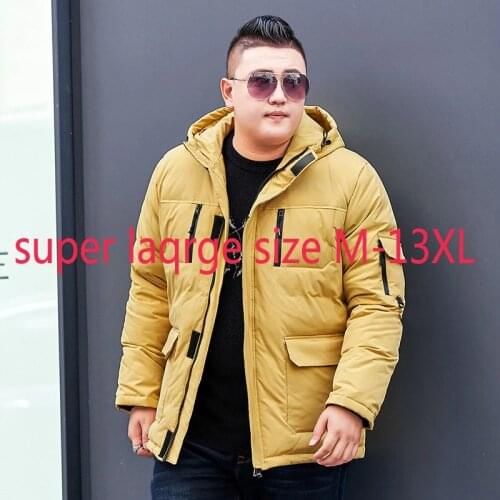 New Arrival Fashion Extra Large Down Jacket Men Young Short White Duck Down Thick Loose Casual Plus Size M-10XL 11XL 12XL 13XL