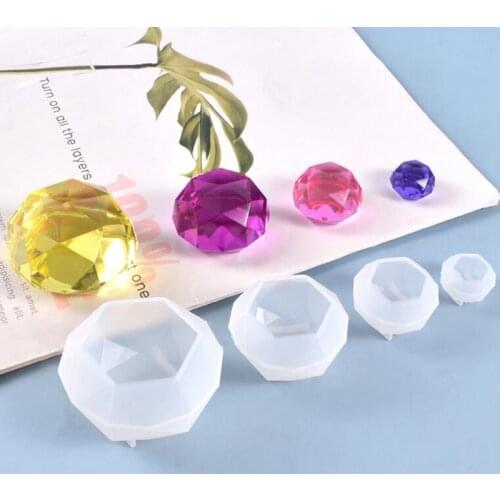 New type transparent silicone mold decoration process DIY cut face diamond pendulum epoxy resin mold