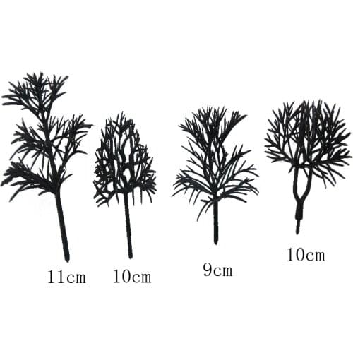 20PCS Ho Scale Plastic Miniature Model Trees For Building Trains Railroad Wargame Layout Scenery Landscape Diorama Accessories