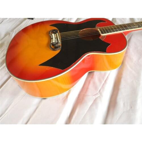 Custom 6 string 43 inch cherry sunburst guitar,0M J20 acoustic guitar, folk guitar,Spruce plywood guitar,Johnny Cash signature