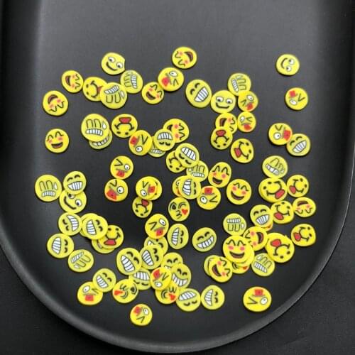 60g Smiling Face Polymer Clay Slices Sprinkles for Kids Diy,Craft/Scrapbook Decoration,Filler Polymer Clay Embellishment