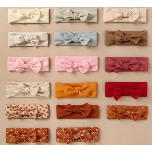 34pc/lot Baby Girls Cotton Headband,Fashion Kids Dot Polka Stretch Headbands Children Girls Lace Bows Headband Hair Accessories