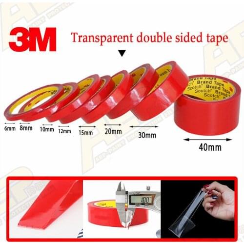 3M Transparent Double Sided Tape Strong Clear No Traces Acrylic Adhesive Waterproof Sticker For Car Home Office Living Goods