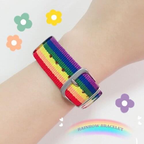 Rainbow Wristband Rainbow Bracelet Versatile Couple Bracelet Wristband For Gay And Lesbian Pride