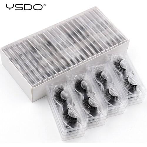 YSDO 10/20/50Pairs Wholesale Eyelashes 3d Mink Natural lashes Makeup Cilios Maquiagem Dramatic False Eyelashes eyelash extension