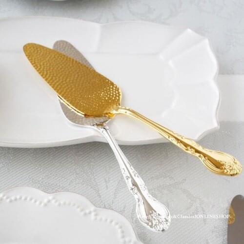 Rose&Romantic&classical gadgets classic cake Server/shovel Gold, silver plated cutlery