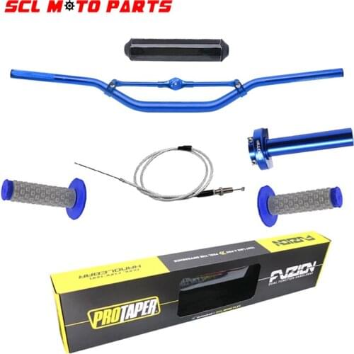 ALconstar-Motorcycle 800mm CNC Handlebar Pro Taper Fat Bar 1-1/8" Pack Dirt Bike Throttle Cable Handle Grips For Dirt Pit Bike