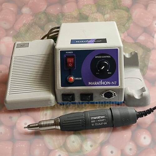 Saeyang Dynamic N7 Marathon Electric Micro Motor 35k with Korea Original H35SP1 Drill for Multipurpose Carving Grinder Polisher