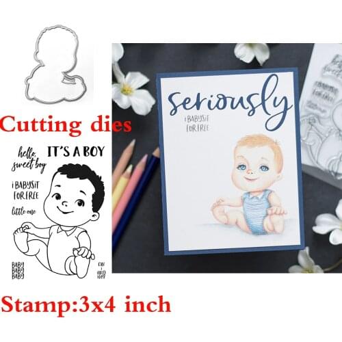 Baby Clear Stamps Coordinating Cutting dies for DIY Scrapbooking Cards Silicone Transparent Stempels New 2020