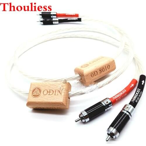Thouliess Pair HI-FI Odin NORDOST RCA Cable Audio Cable Single Crystal Silver Interconnect Cable With Gold Plated RCA