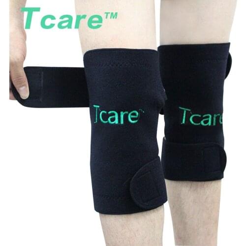 Tcare 1Pair Tourmaline Self-Heating Knee Leggings Brace Support Magnetic Therapy Knee Pads Adjustable Knee Massager Health Care