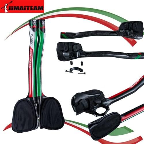 JIMAITEAM Bicycle Triathlon Bicycle Extender Aero TT Bar Ends Bicycle Handlebars Extenders Bicycle 3K GLOSS 340 Carbon Aero TT B